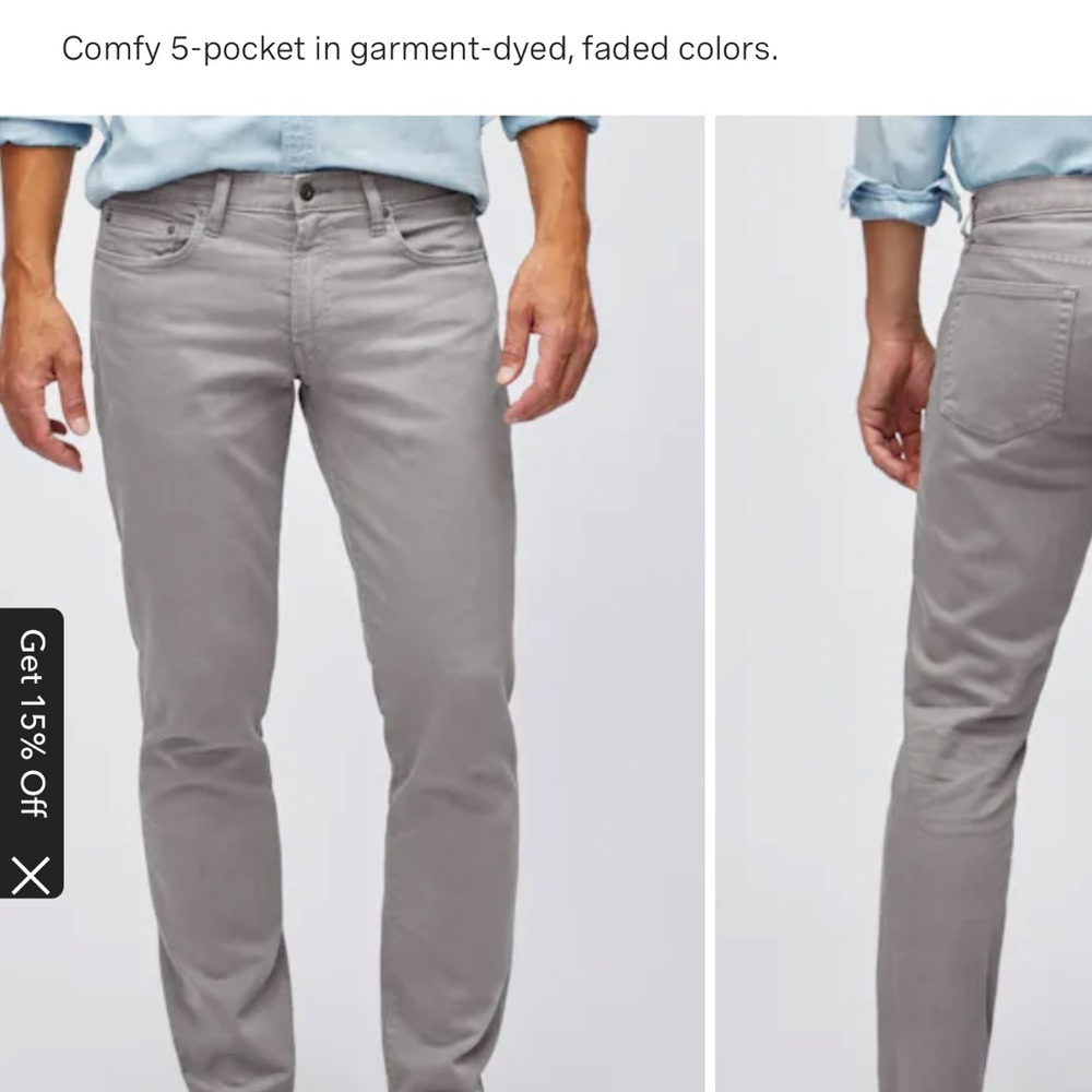 NWT $98 Bonobos Stretch lightweight jeans 38x32 dark gray - Picture 2 of 12